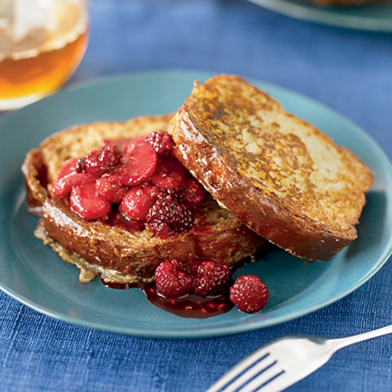 Brioche French Toast with fresh Berry compote and CrŽme fraiche